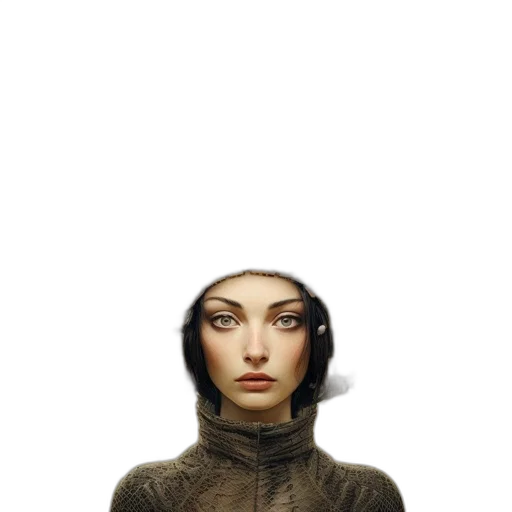jacket, face, mask, hat, photorealistic, concept art, fantasy art, 3d render transparent PNG cut-out
