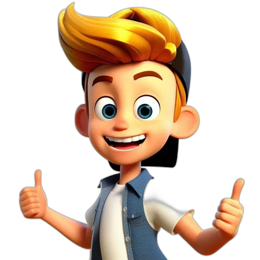 staff, 3d render, cartoon, concept art, photorealistic, animated, boy, orange-haired transparent PNG cut-out