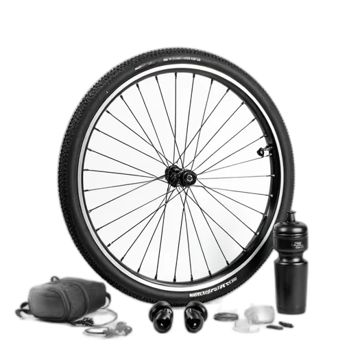 umbrella, bicycle, wheel, black, tire, silver, rim, displayed transparent PNG cut-out