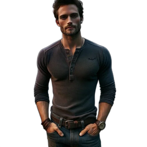 jacket, concept art, 3d render, photorealistic, pixel art, man, stands, alone transparent PNG cut-out