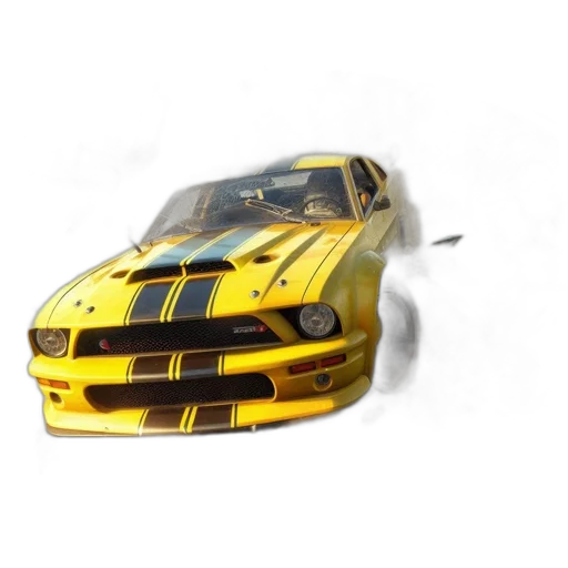 car, weapon, 3d render, photorealistic, concept art, golden, intense, scene transparent PNG cut-out