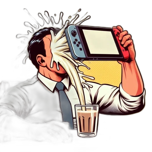 robot, food, vaporwave, cartoon, pixel art, concept art, man, wearing transparent PNG cut-out