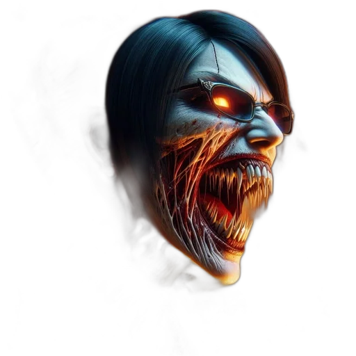 face, mask, creature, concept art, comic book art, fantasy art, photorealistic, fearsome transparent PNG cut-out