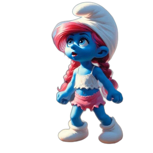 staff, concept art, 3d render, fantasy art, cartoon, blue, blue-skinned, animated transparent PNG cut-out