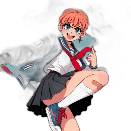 jacket, weapon, staff, sword, anime, concept art, pixel art, watercolor transparent PNG cut-out