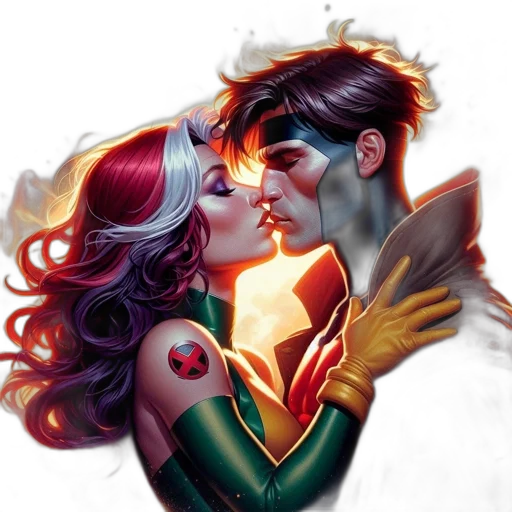 comic book art, concept art, fantasy art, watercolor, fire, colorful, two, individuals transparent PNG cut-out
