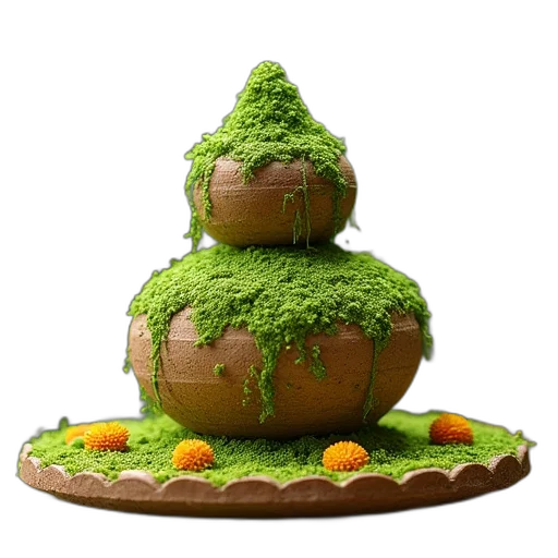 food, crown, tree, hat, 3d render, photorealistic, pixel art, forest transparent PNG cut-out