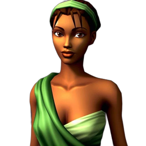dress, jewelry, staff, face, 3d render, photorealistic, concept art, pixel art transparent PNG cut-out