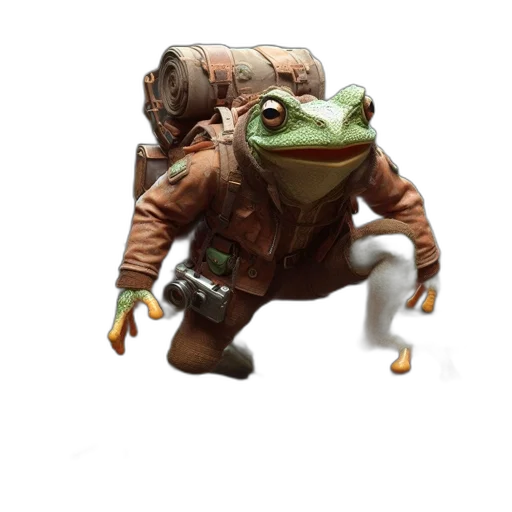 creature, jacket, animal, staff, concept art, 3d render, photorealistic, pixel art transparent PNG cut-out
