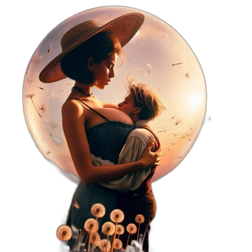 umbrella, concept art, oil painting, photorealistic, comic book art, outer space, underwater, fire transparent PNG cut-out