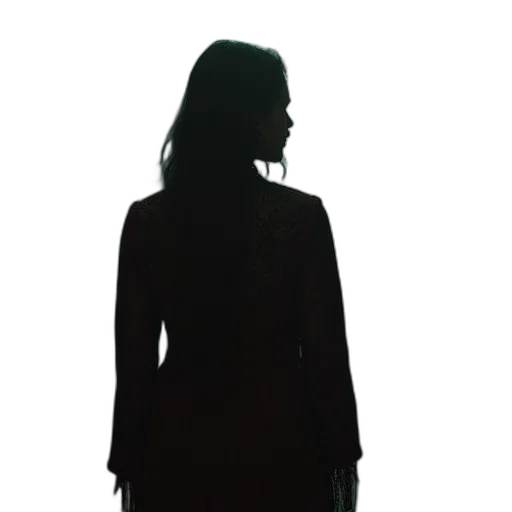 dress, jacket, staff, face, concept art, neon lights, fog, dark transparent PNG cut-out