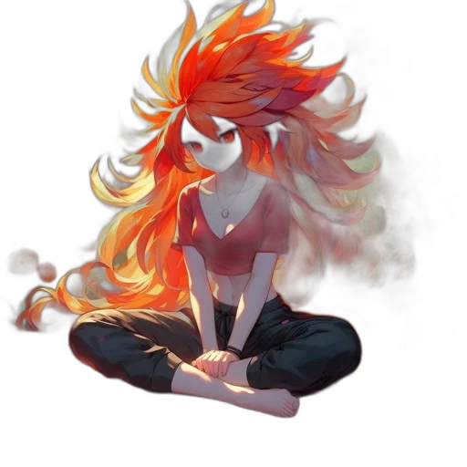staff, mask, dragon, hair, concept art, pixel art, fantasy art, anime transparent PNG cut-out