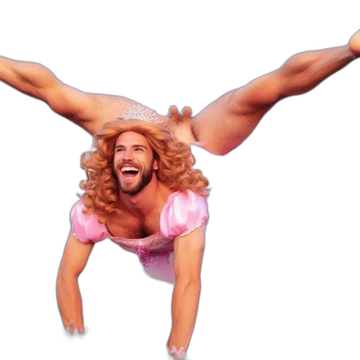 hair, creature, animal, shoes, vaporwave, man, pink, ballet transparent PNG cut-out