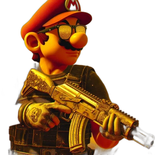 weapon, staff, 3d render, concept art, pixel art, cartoon, mario, iconic transparent PNG cut-out