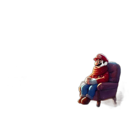 furniture, robot, hat, crown, 3d render, pixel art, concept art, photorealistic transparent PNG cut-out