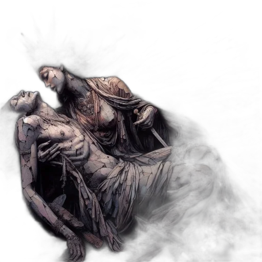 dress, creature, concept art, fantasy art, photorealistic, pencil sketch, fog, fire transparent PNG cut-out