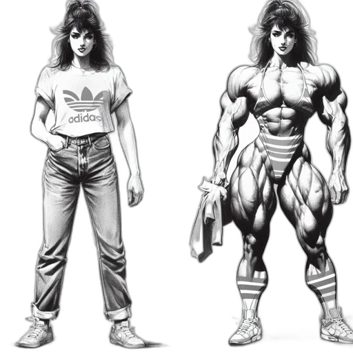 comic book art, concept art, photorealistic, pencil sketch, two, illustrations, contrast, normal transparent PNG cut-out
