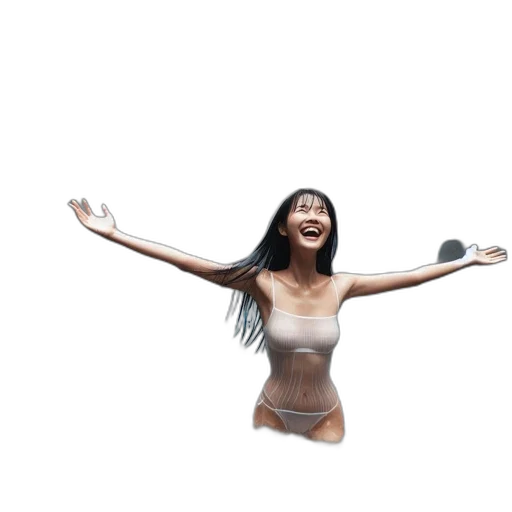 robot, creature, 3d render, photorealistic, concept art, underwater, exuberant, woman transparent PNG cut-out