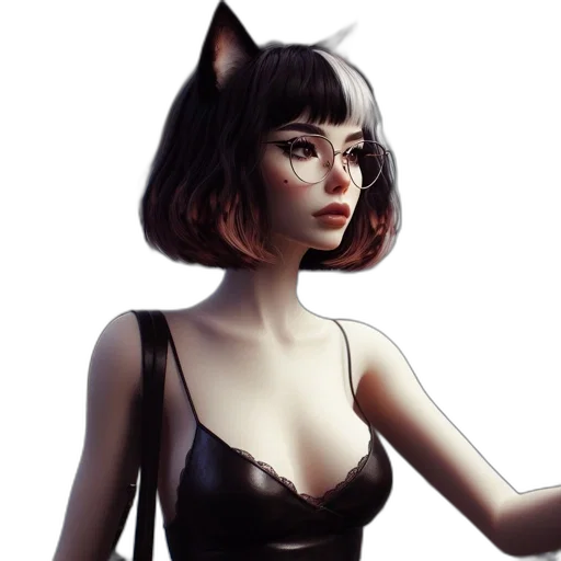 dress, creature, mask, animal, fantasy art, concept art, photorealistic, 3d render transparent PNG cut-out