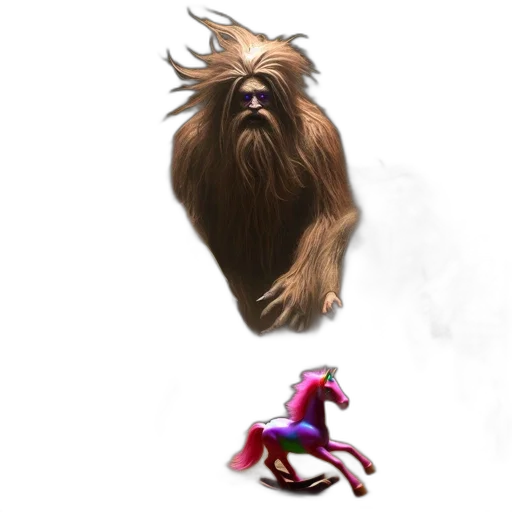 creature, animal, hair, dragon, concept art, fantasy art, 3d render, photorealistic transparent PNG cut-out