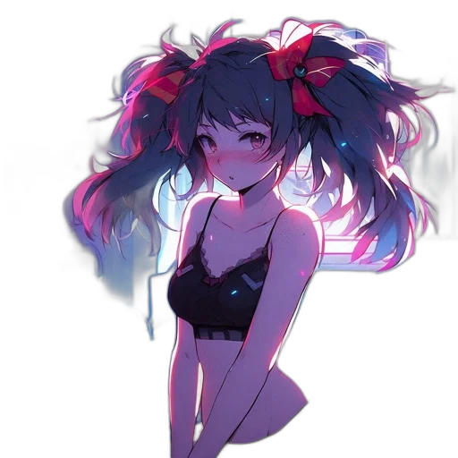 flower, dress, crown, creature, anime, vaporwave, watercolor, concept art transparent PNG cut-out