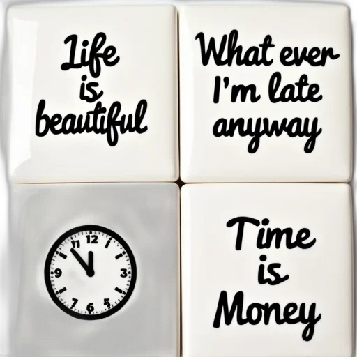 set, four, white, ceramic, tiles, black, text, designs transparent PNG cut-out