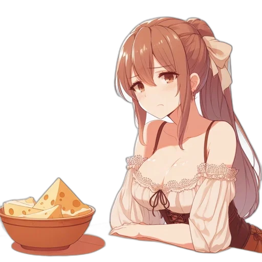 food, crown, dress, creature, anime, pixel art, concept art, fantasy art transparent PNG cut-out