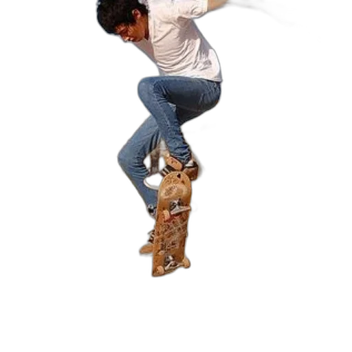 shoes, staff, weapon, jacket, 3d render, concept art, photorealistic, skateboarder transparent PNG cut-out