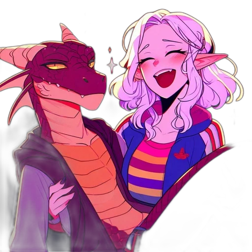 dragon, jacket, creature, concept art, pixel art, vaporwave, cartoon, fire transparent PNG cut-out