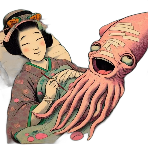 mask, creature, concept art, anime, photorealistic, cartoon, underwater, fire transparent PNG cut-out