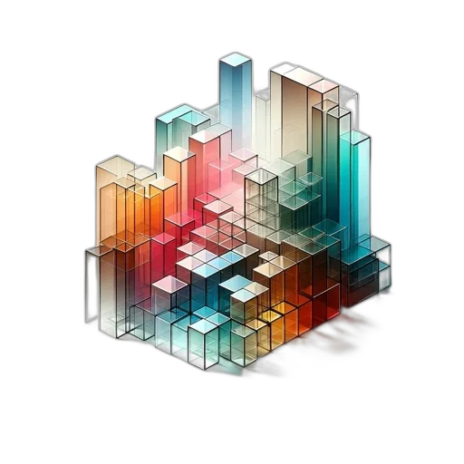 building, furniture, 3d render, pixel art, concept art, vaporwave, colorful, pastel transparent PNG cut-out
