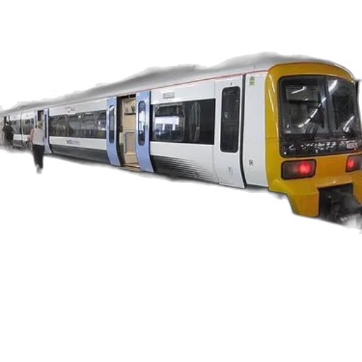 3d render, train, stationed, platform, digital, clock, displaying, time transparent PNG cut-out