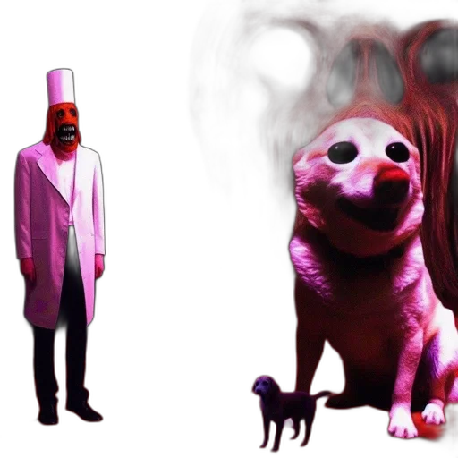 creature, animal, mask, concept art, 3d render, fantasy art, pixel art, fire transparent PNG cut-out