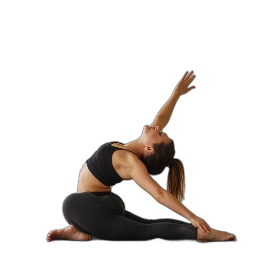 young, woman, doing, yoga transparent PNG cut-out