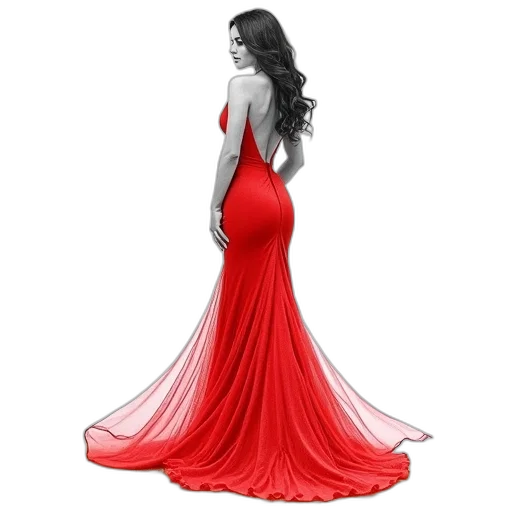 dress, photorealistic, 3d render, concept art, pixel art, red, pencil, sketch transparent PNG cut-out
