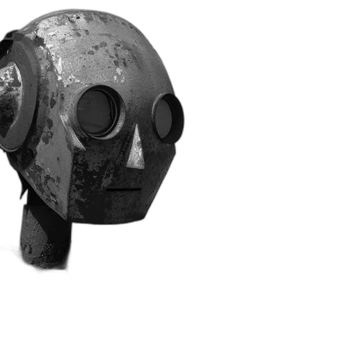 mask, robot, face, weapon, 3d render, concept art, photorealistic, fantasy art transparent PNG cut-out