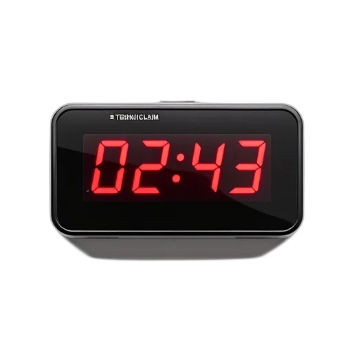 modern, digital, timer, black, red, design, featuring, display transparent PNG cut-out