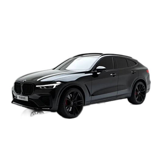 car, 3d render, photorealistic, concept art, black, suv, parked, showroom transparent PNG cut-out