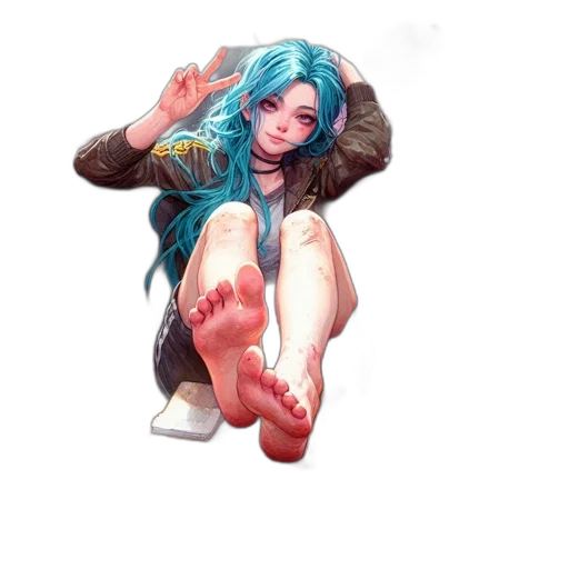 shoes, creature, pixel art, concept art, fantasy art, watercolor, blue, pastel transparent PNG cut-out