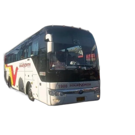staff, 3d render, photorealistic, white, bus, word, solid, north transparent PNG cut-out