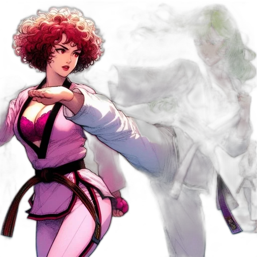 concept art, comic book art, fantasy art, anime, pastel, colorful, green, two transparent PNG cut-out