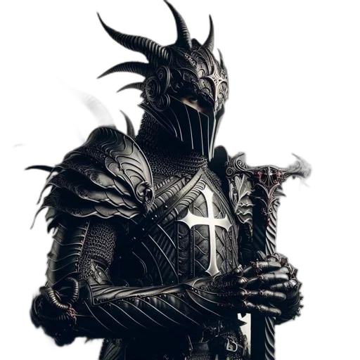 mask, staff, sword, dragon, concept art, fantasy art, comic book art, 3d render transparent PNG cut-out