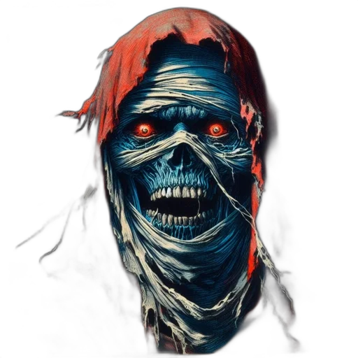 mask, face, creature, concept art, comic book art, photorealistic, fantasy art, sinister transparent PNG cut-out