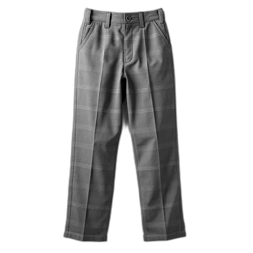 monochrome, earth tones, pair, grey, plaid, pants, button, fly transparent PNG cut-out