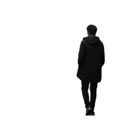 jacket, staff, creature, robot transparent PNG cut-out
