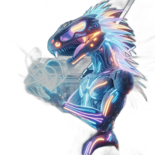 dragon, creature, weapon, sword, concept art, fantasy art, vaporwave, pixel art transparent PNG cut-out
