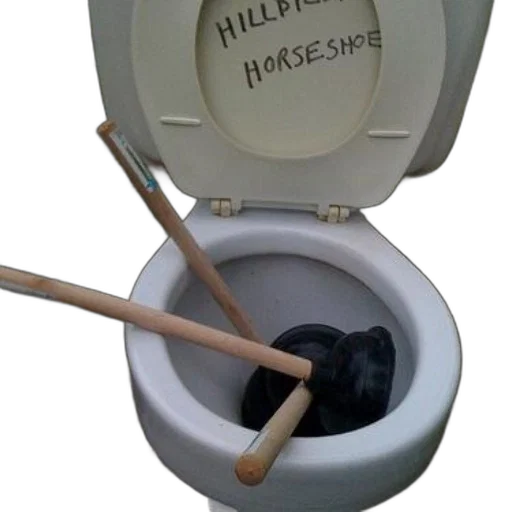 staff, weapon, furniture, toilet, plunger, lid, has, hillbilly transparent PNG cut-out