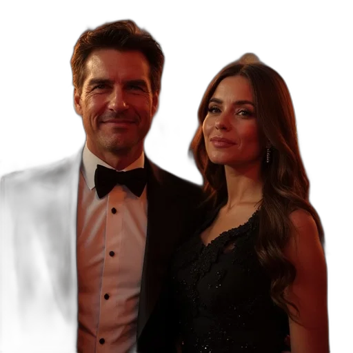 photorealistic, cartoon, tom, cruise transparent PNG cut-out