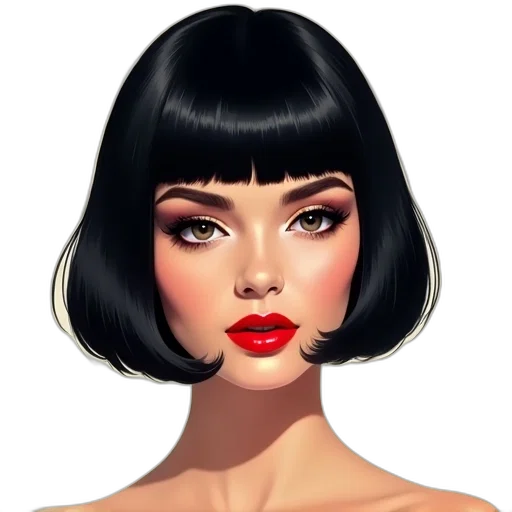 face, hair, jewelry, photorealistic, fantasy art, cartoon, concept art, earth tones transparent PNG cut-out