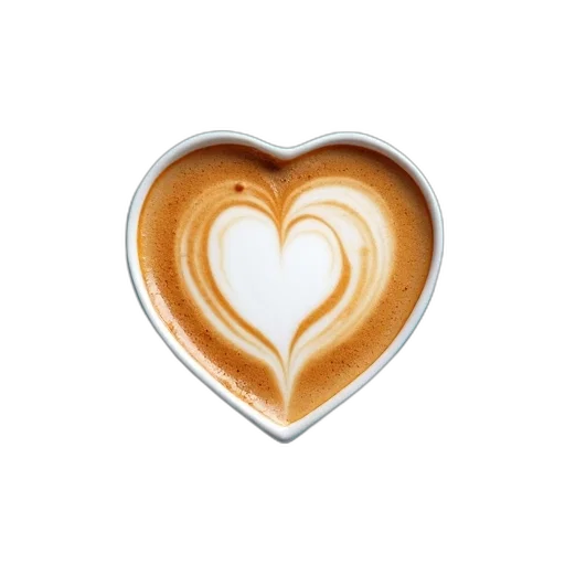 coffee, cappuccino, blue, paper, cup, flat, white, heart transparent PNG cut-out